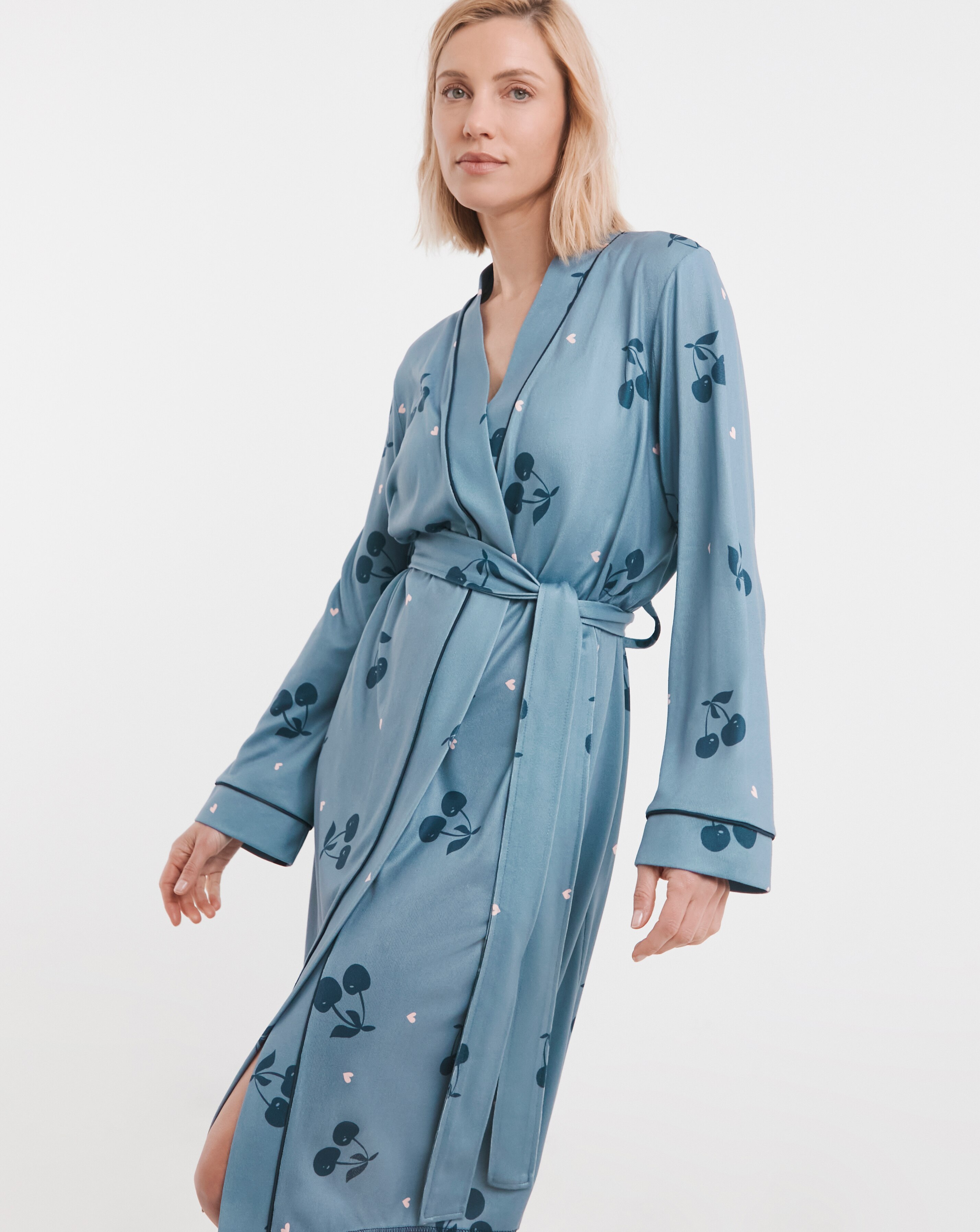 Pretty Secrets Cherry Print Supersoft Dressing Gown