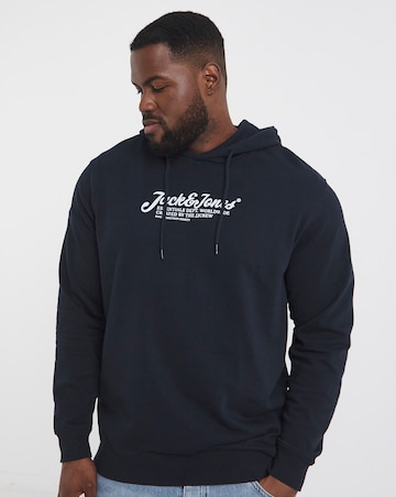 Jack & Jones Beau Logo Hoodie - Navy