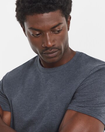 Pure Cotton Crew Neck T-Shirt- Denim Marl