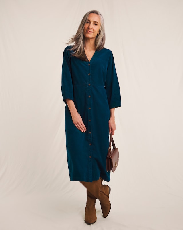 Julipa Pure Cotton Cord Midi Dress