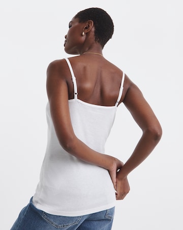 White Cami Vest with Adjustable Straps