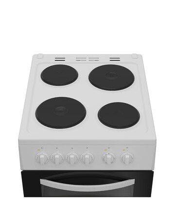 Indesit ITE5EMW 50cm Electric Twin Cooker - White + Installation
