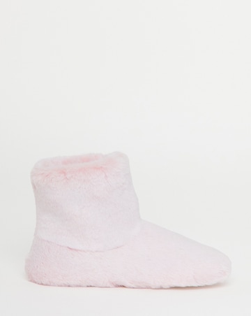 Lilo Fluffy Bootie Slippers - Wide Fit (E)