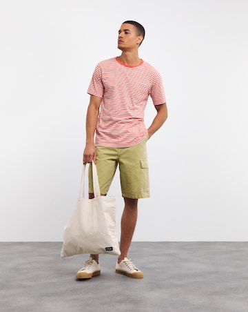 Armor Lux Striped Pocket T-Shirt - Coral