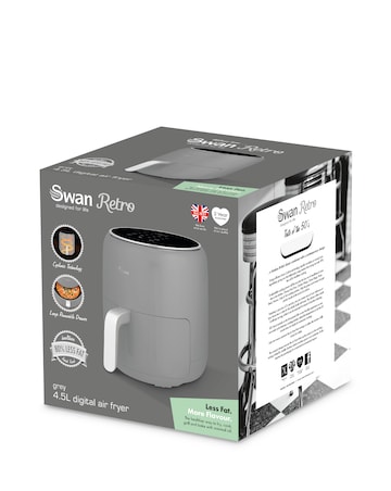 Swan Retro Grey 4.5L Digital Air Fryer
