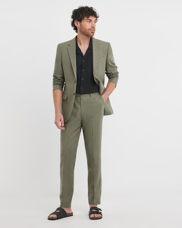 Regular Fit Linen Blend Suit Jacket