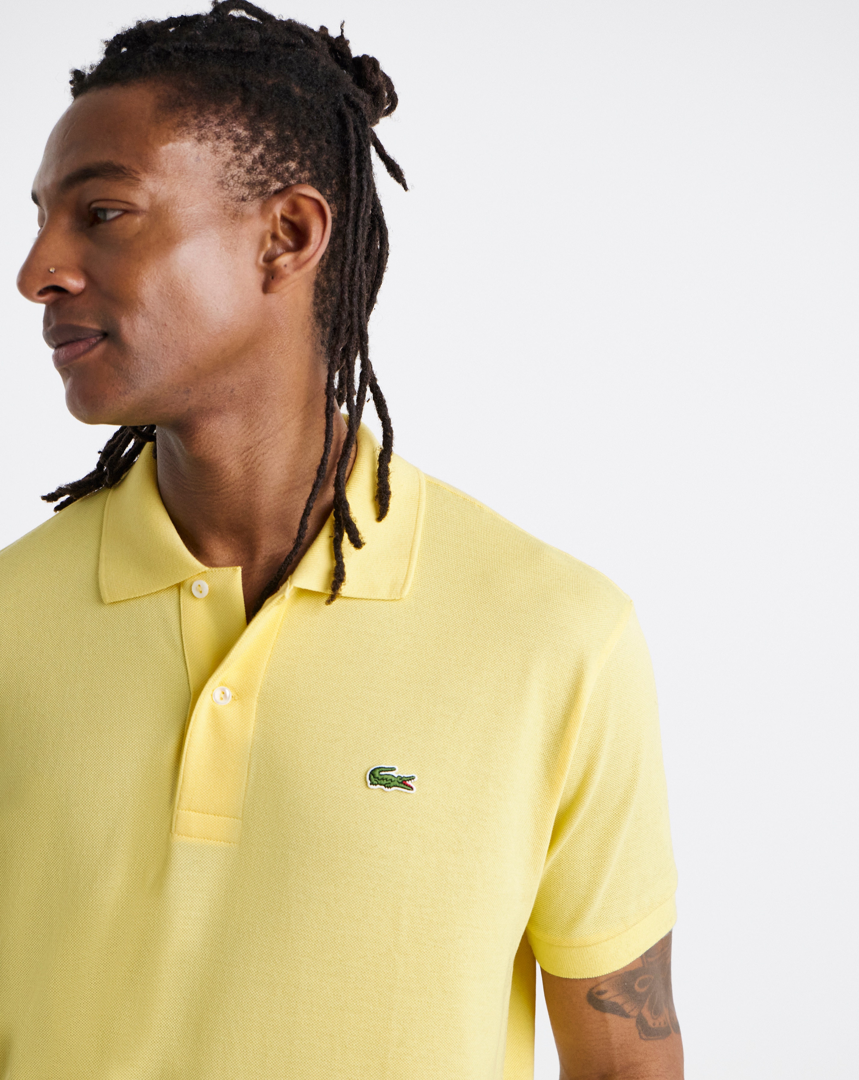 Lacoste Classic Short Sleeve Pique Polo - Yellow | JD Williams