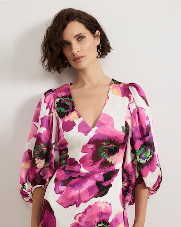 Phase Eight Fiona Floral Puff Sleeve Dress