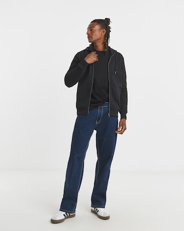 Loose Fit Stretch Jeans Rinse Wash