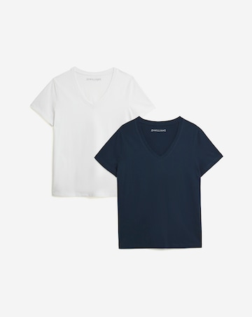 Pure Cotton 2 Pack V Neck T-Shirts