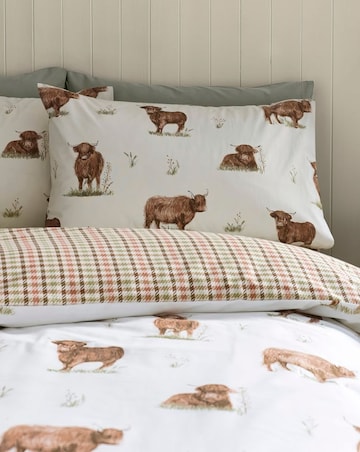 Catherine Lansfield Angus Highland Cow Duvet Set