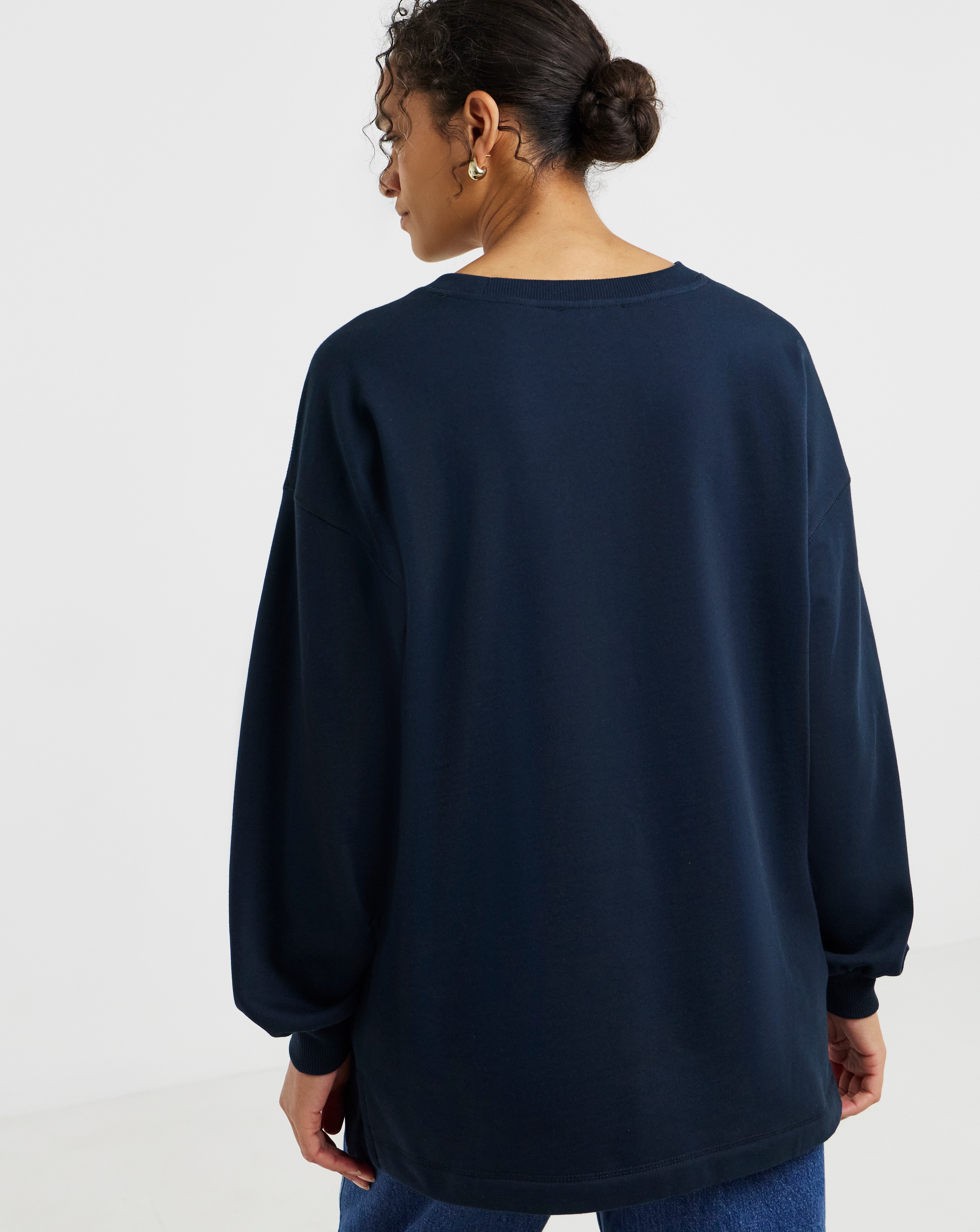Crew Neck Longline Sweatshirt | JD Williams