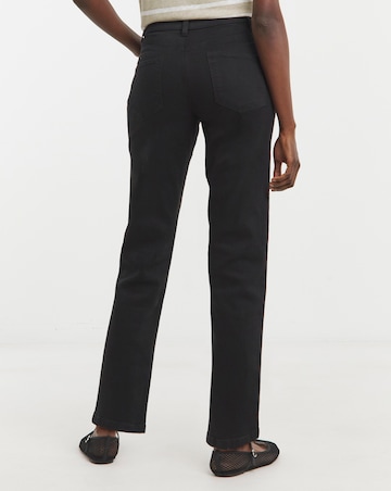 24/7 Black Straight Leg Jeans
