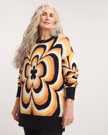 Joe Browns Yellow Orange Fancy Floral Jumper