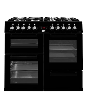Beko KDVF100K 100cm Dual Fuel Range Cooker - Black