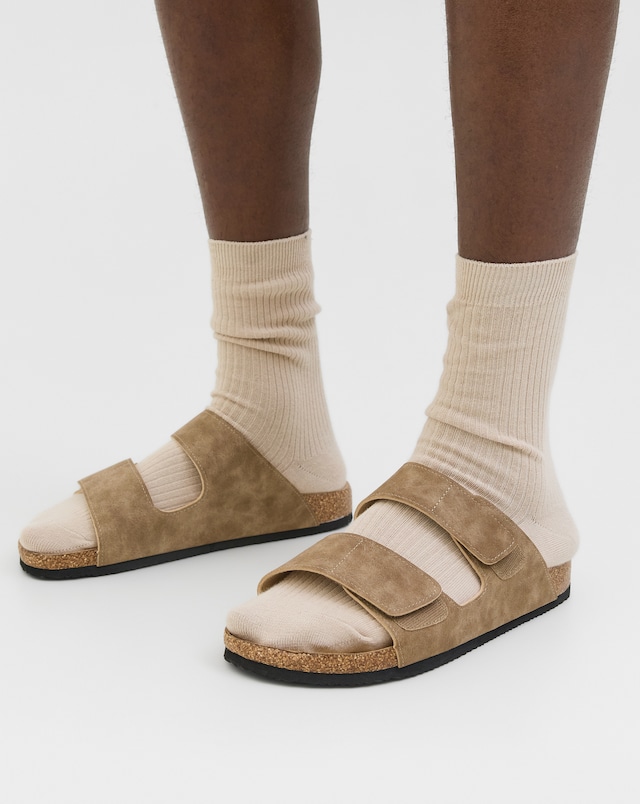 JACK & JONES Central Strap Sandals - Taupe