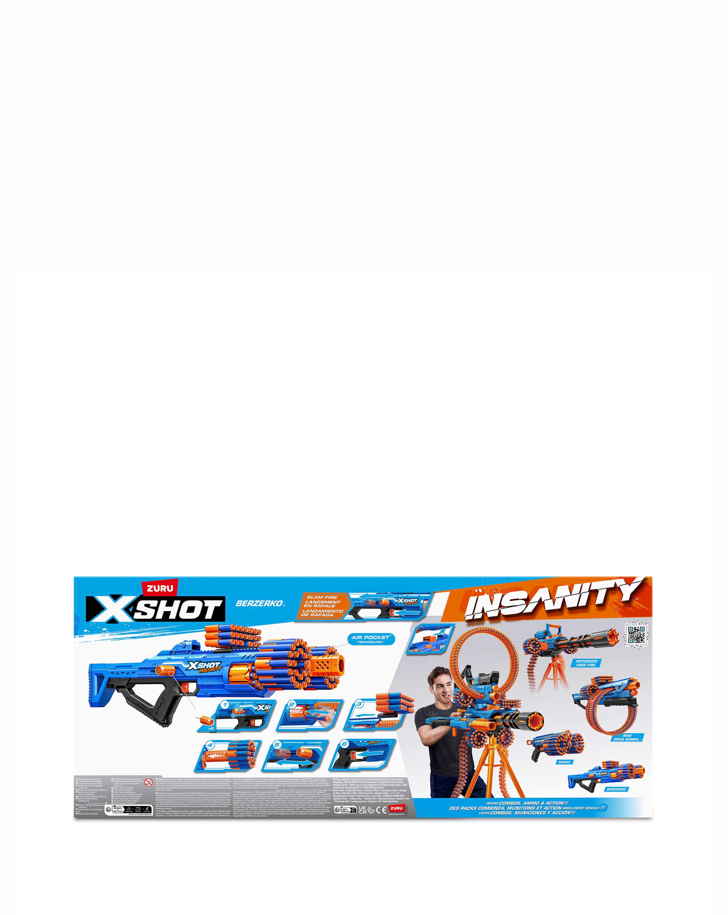 X Shot Insanity-Berzerko 8-Shot Blaster with 48 darts | JD Williams