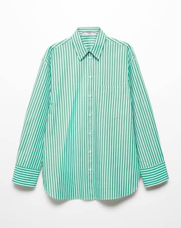 Mango Pinstripe Pocket Shirt