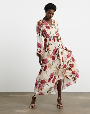 Joanna Hope Pleated Wrap Dress