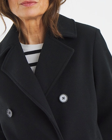 Black Short Reefer Coat