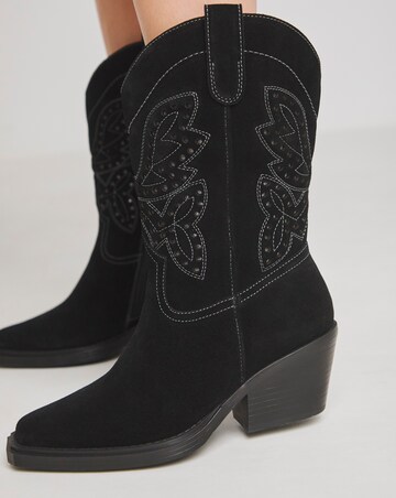 Daytona Suede Western Calf Boots - Extra Wide Fit (EEE) & Standard Calf
