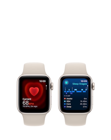 Apple Watch SE GPS 40mm Starlight Aluminium Case with Starlight Sport Band - M/L