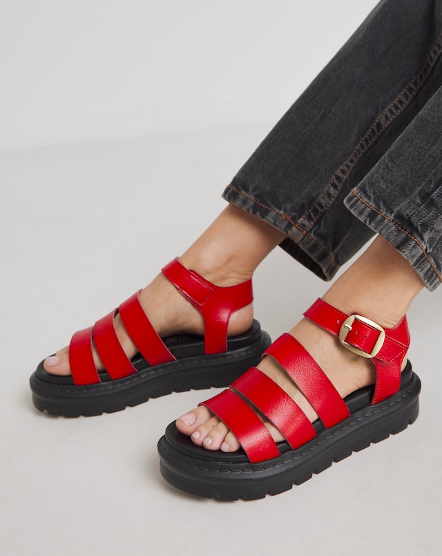Heavenly Feet Saffron Fisherman Chunky Sandals Ex Wide Fit