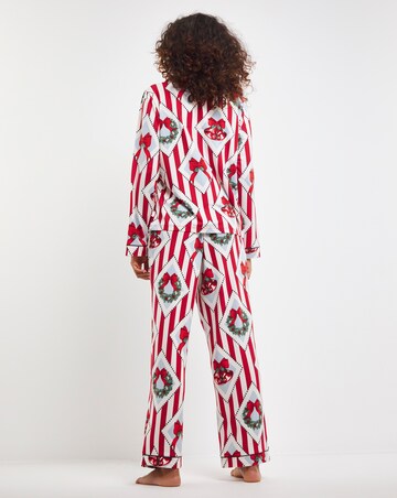 Chelsea Peers Jersey Xmas Vintage Diamonds Pyjama Set