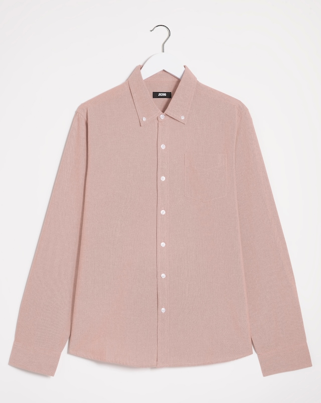 Long Sleeve Plain Oxford Shirt