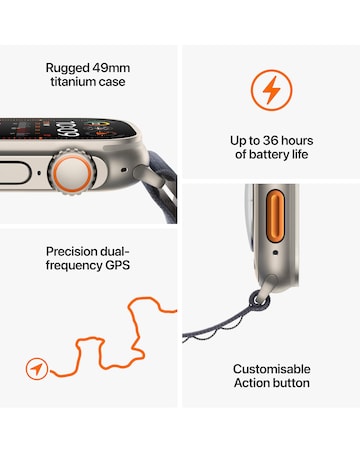 Apple Watch Ultra 2 Cellular 49mm Titanium Case with Indigo Alpine Loop - Large