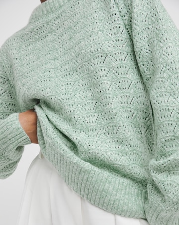 Open Stitch Crew Neck Jumper