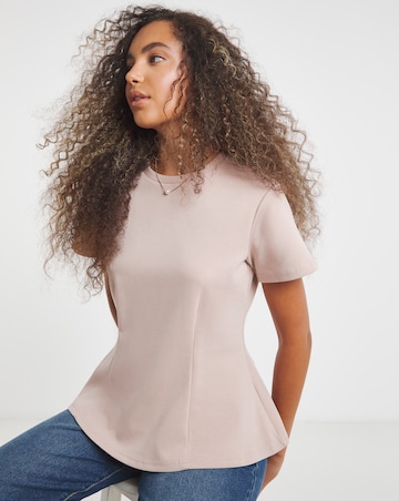 Simply Be Pink Cinched In Waist Top