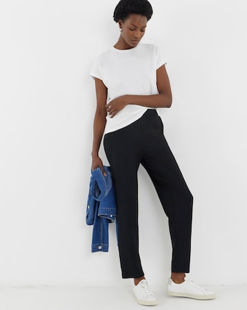 2 Pack Black Jersey Tapered Leg Trousers