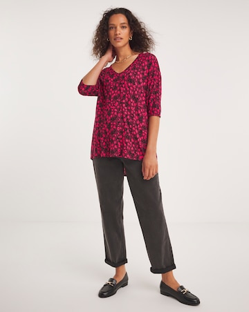 3/4 Sleeve Longline Top