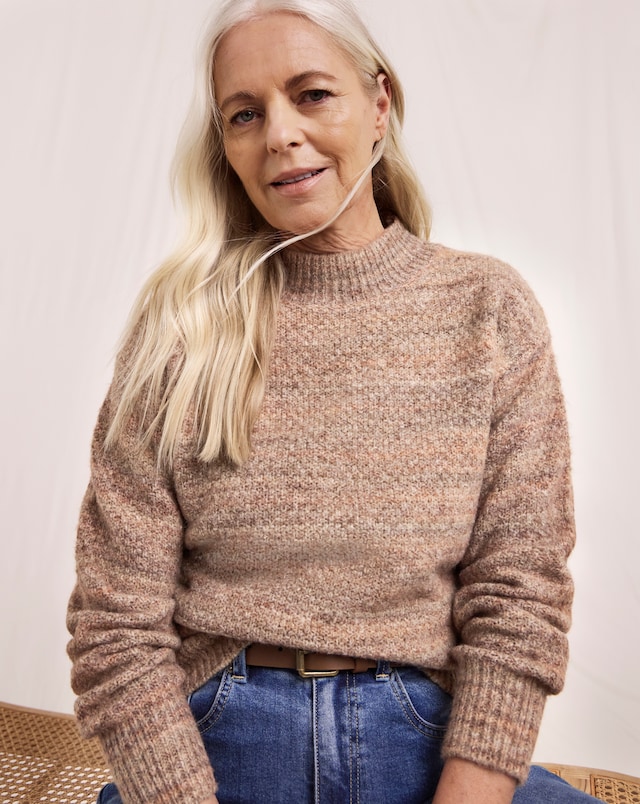 Julipa Space Dye Funnel Neck Jumper