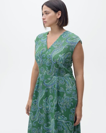 Mango Green Floral Midi Dress