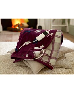 Hounds Printed Fleece Heated Throw 140x180cm