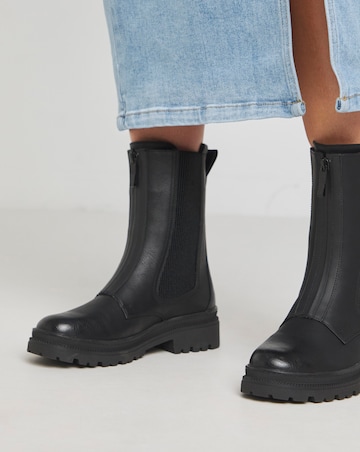 Heavenly Feet Aldina Zip Up Boot Wide E Fit