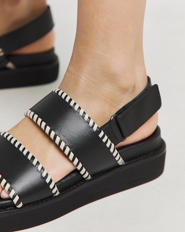 Misty Chunky Leather Sandals - Wide Fit (E)
