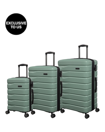 IT Luggage Gravitate 3pc Suitcase Set - Green