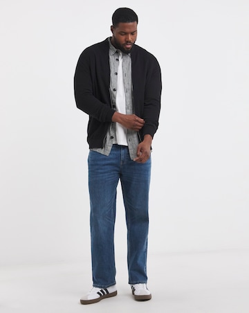 Black Zip Through Funnel Neck Knit Cardigan