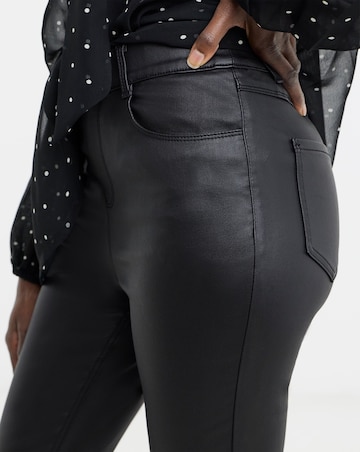 Black Coated Bella Slim Leg Jeggings