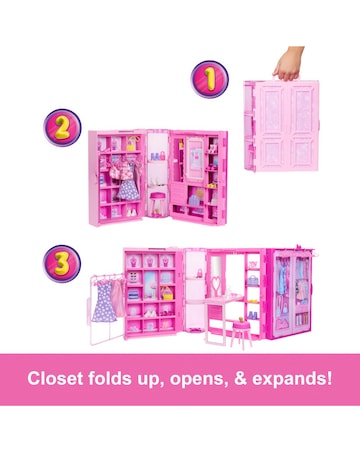 Barbie Dream Closet Doll, Playset and Accessories