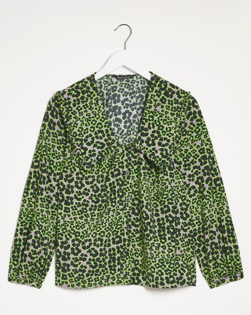 Whistles Leopard Print Collar Top