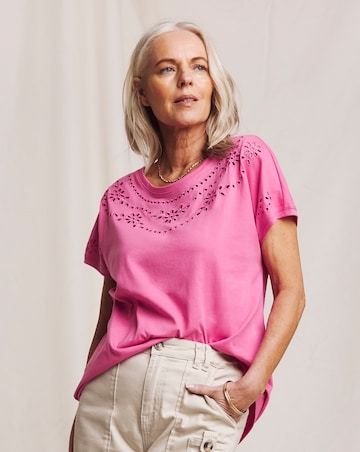 Julipa Cut Out Pure Cotton T-Shirt