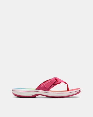 Clarks Bright Pink Brinkley Sea Flip Flop Sandal Standard Fit