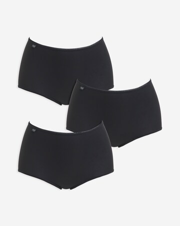 Sloggi 3Pack Microfibre Maxi Knickers Black