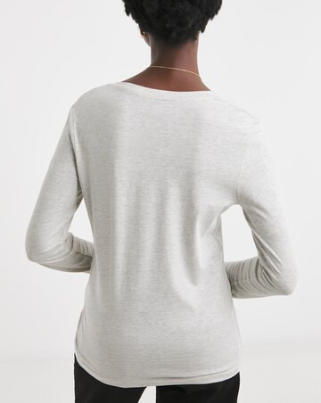 Pure Cotton 3 Pack The V Neck Long Sleeve T-Shirt