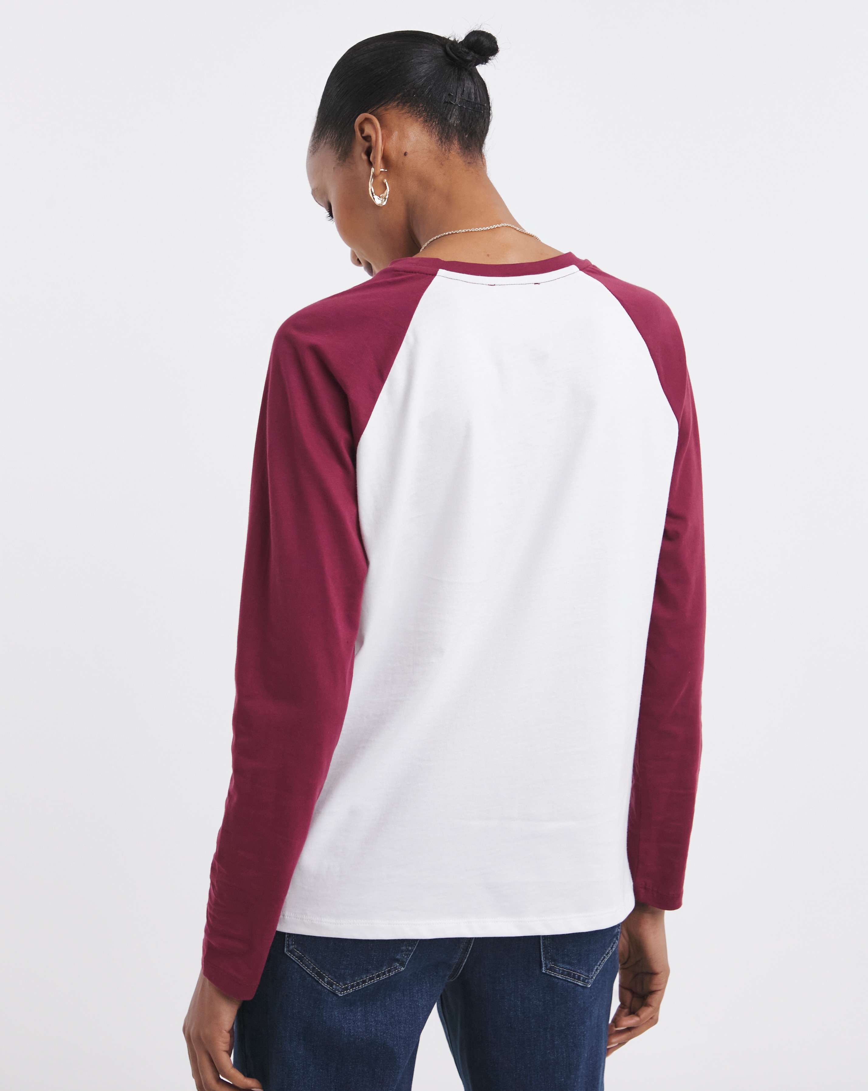 Crew Neck Colour Block Raglan T-Shirt | JD Williams