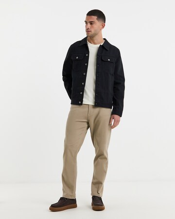Black Twill Trucker Jacket